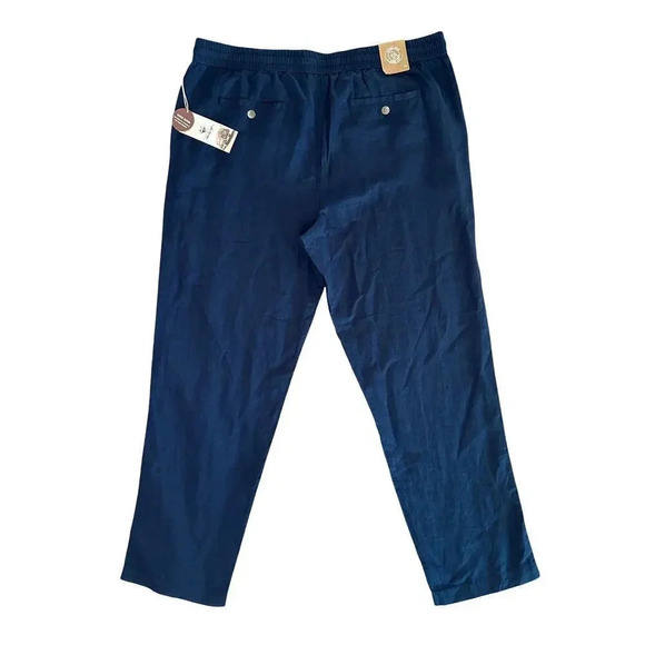 NWT Panama Jack men’s Linen Blend Navy Blue Pants size XL - Picture 4 of 8